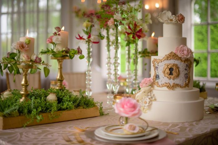 fairytale themed wedding cake