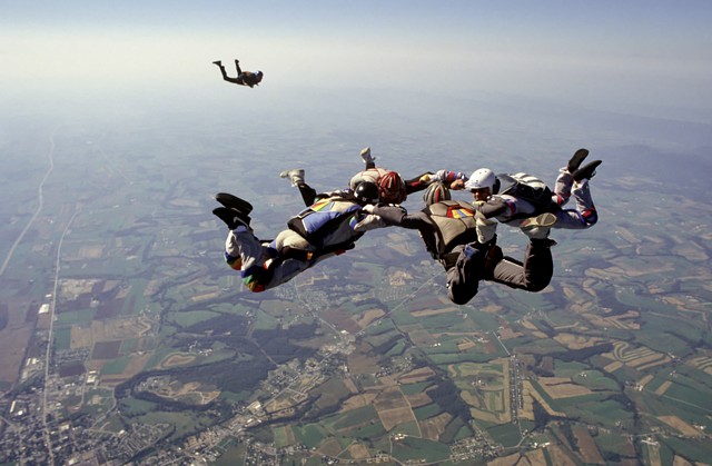 sky diving