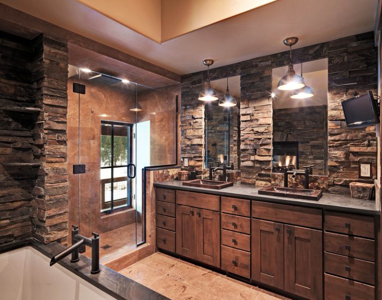 Touch of Rustic Style Bathrooms